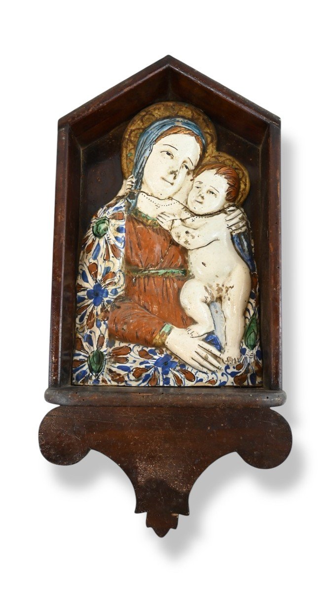 Madonna Emiliana In Maiolica - Italia XVIII Secolo